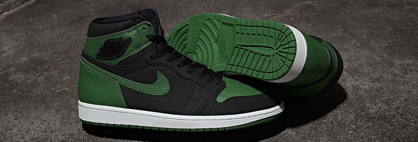 AJ Retro 1 High OG 'Pine Green' Launch Deets - JD Sports US